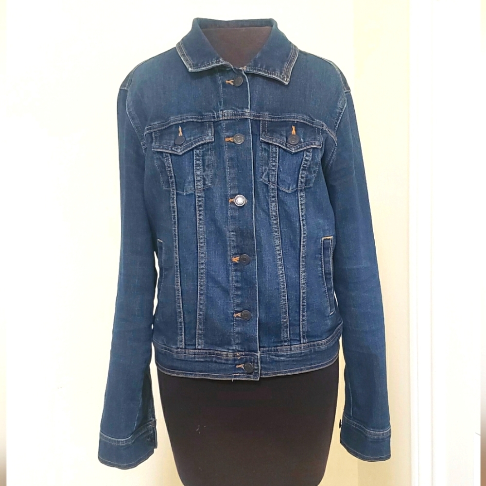 Old Navy Blue Jean Jacket Size Large